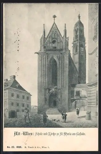 AK Wien, Schule und Kirche zu St. Maria am Gestade