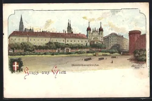 Lithographie Wien, Dominikanerkirche