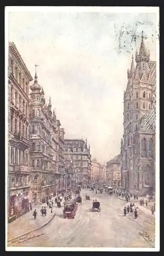 Künstler-AK Wien, Stephansplatz