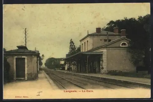 AK Langeais, La Gare, Bahnhof