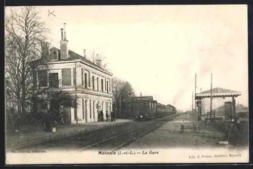 AK Monnaie /Indre et Loire, La Gare, Bahnhof