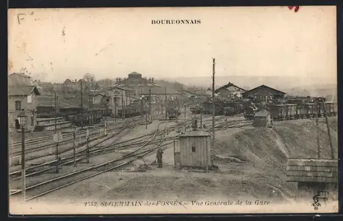 AK St-Germain-des-Fossés, Vue générale de la Gare