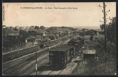 AK St-Germain-des-Fossés, La Gare, Vue d`ensemble, Côté Nord