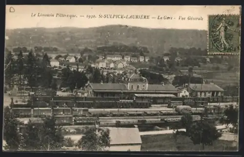 AK St-Sulpice-Laurière, La Gare, Vue Générale