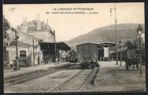 AK Saint Sulpice-Laurière, La Gare