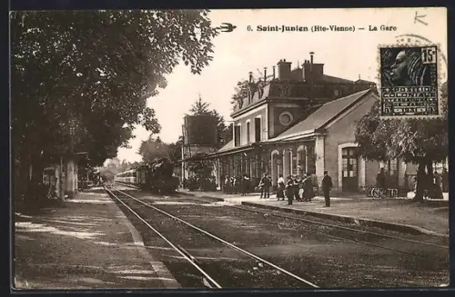 AK Saint-Junien /Hte-Vienne, La Gare