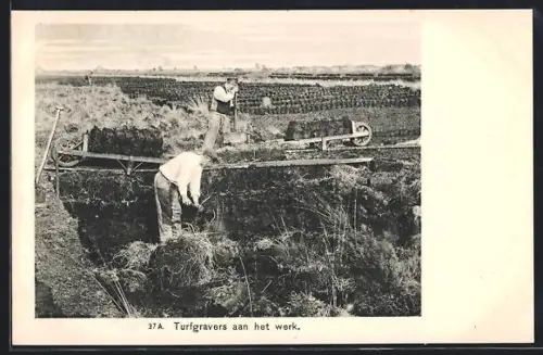 AK Zwartemeer, Turfgravers aan het werk, Torf