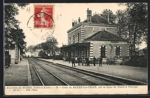 AK Blere-la-Croix, La Gare, Bahnhof