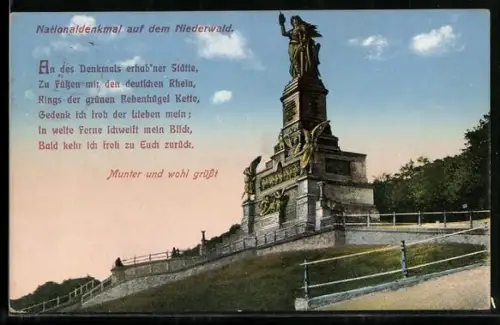 AK Nationaldenkmal auf dem Niederwald