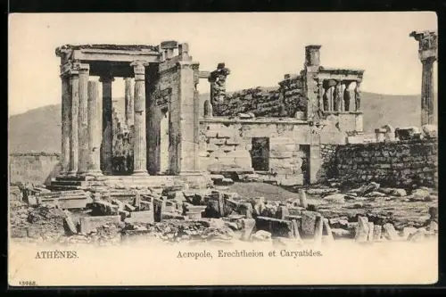 AK Athènes, Acropole, Erechtheion et Caryatides
