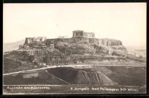 AK Athens, Acropolis from Philopappos hill