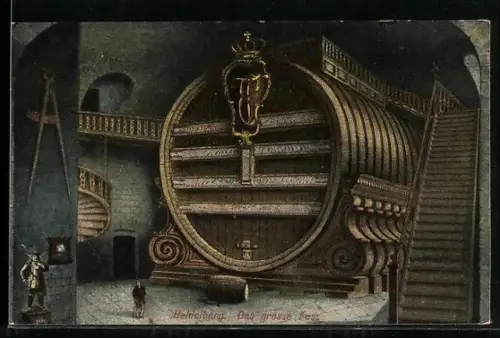 AK Heidelberg, Das grosse Fass im Schloss