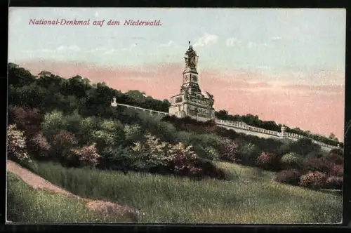 AK Niederwald, Nationaldenkmal auf dem Niederwald
