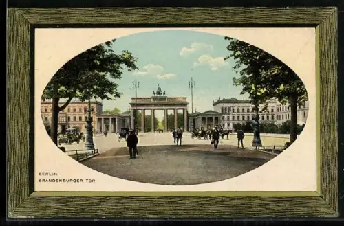 AK Berlin, Blick zum Brandenburger Tor