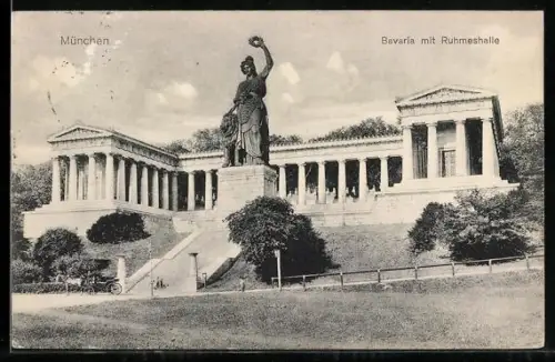 AK München, Bavaria mit Ruhmeshalle