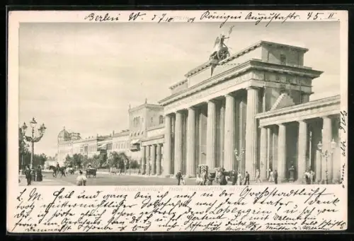 AK Berlin, Brandenburger Tor, Tiergartenseite