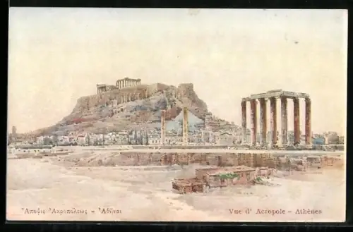 AK Athènes, vue d`aeropole