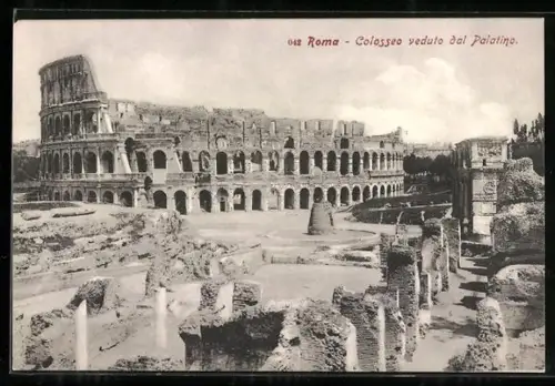 AK Roma, Colosseo veduto dal Palatino