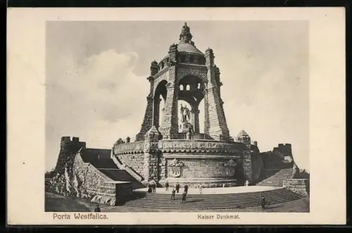 AK Porta Westfalica, Kaiser Denkmal