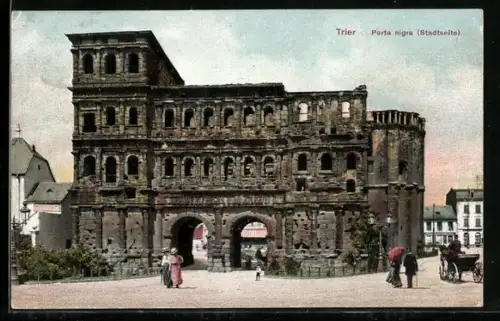 AK Trier, Porta nigra, Stadtseite