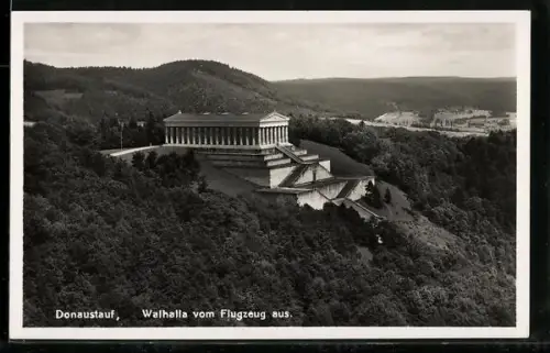 AK Donaustauf, Walhalla vom Flugzeug aus