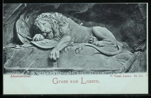 AK Luzern, Löwendenkmal