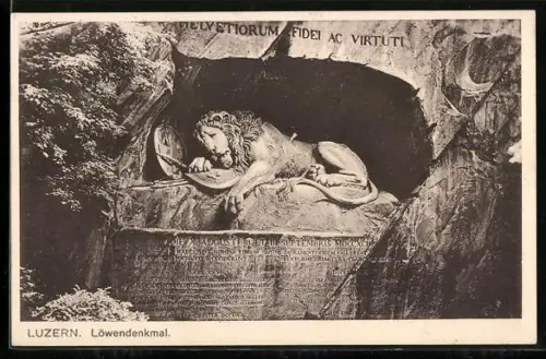 AK Luzern, Löwendenkmal