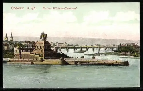 AK Coblanz a. Rh., Kaiser Wilhelm-Denkmal