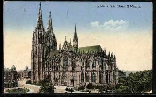 AK Köln a. Rh., Dom, Südseite