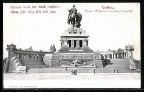 AK Coblenz, Kaiser Wilhelm-Provinzial-Denkmal