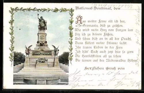 AK National-Denkmal auf dem Niederwald