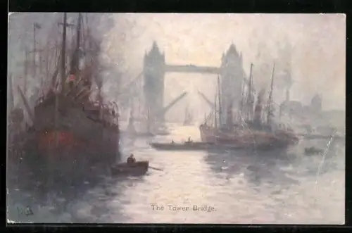 Künstler-AK London, The Tower Bridge