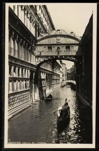 AK Venezia / Venedig, Ponte dei Sospiri / Blick auf die Seufzerbrücke