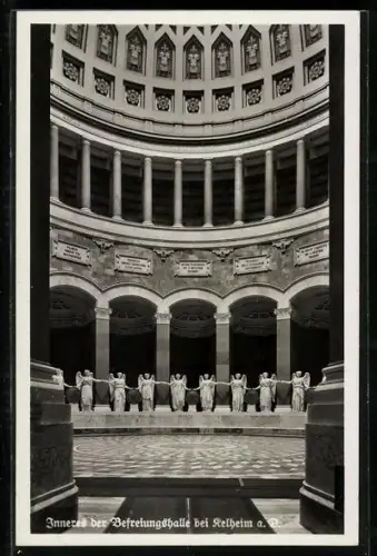 AK Kelheim a. D., Innenansicht der Befreiungshalle