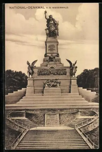 AK Rüdesheim, Niederwalddenkmal am Rhein