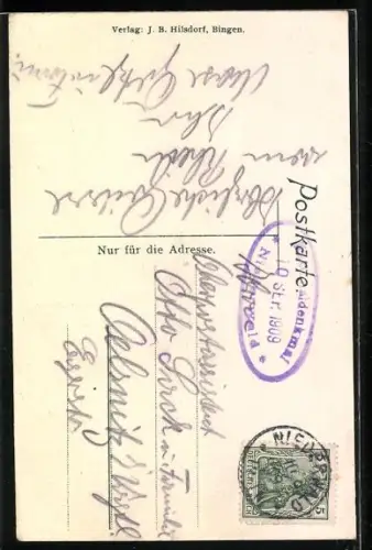 AK Rüdesheim, Niederwalddenkmal am Rhein