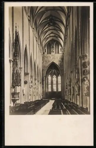 AK Ulm, Münster, Mittelschiff nach Osten