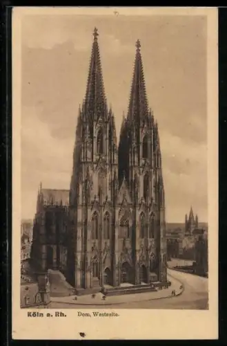 AK Köln a. Rh., Dom, Westseite