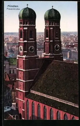 AK München, Türme der Frauenkirche