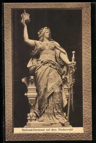 AK Nationaldenkmal auf dem Niederwald, Germania