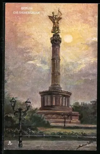AK Berlin-Tiergarten, Partie an der Siegessäule