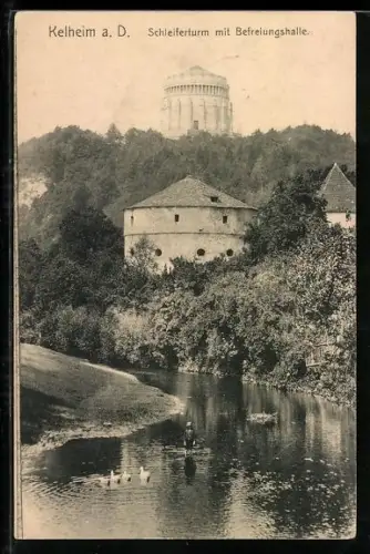 AK Kelheim a. D., Schleiferturm mit Befreiungshalle