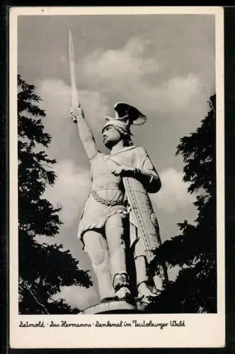 AK Detmold, Hermanns-Denkmal im Teutoburger Wald