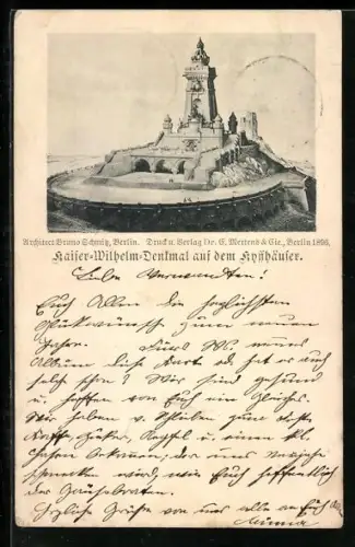 AK Bad Frankenhausen, Kaiser Wilhelm-Denkmal auf dem Kyffhäuser