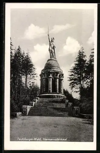 AK Detmold, Hermannsdenkmal im Teutoburger Wald