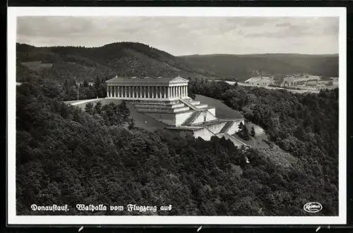 AK Donaustauf, Walhalla vom Flugzeug aus