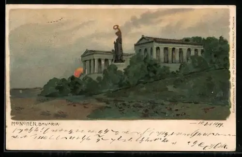 Künstler-AK G. Graf: München, Die Bavaria