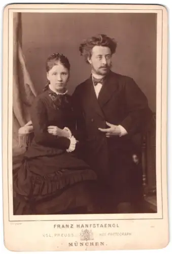 Fotografie Franz Hanfstaengl, München, Paar im Studio