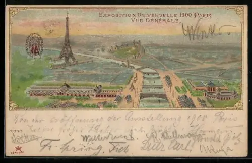 Künstler-AK Paris, Exposition universelle de 1900, Vue Générale