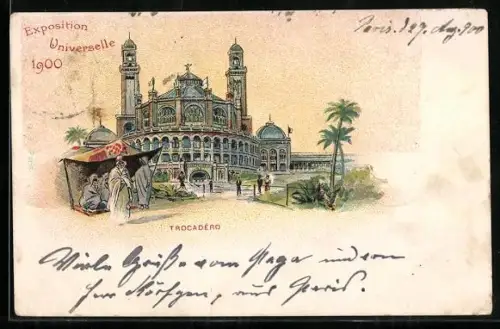 Künstler-AK Paris, Exposition universelle de 1900, Trocadéro